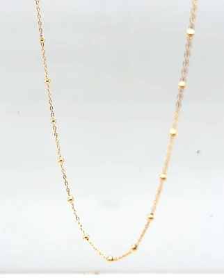9ct Gold 1.8mm Fancy Ball Chain 16 Inch