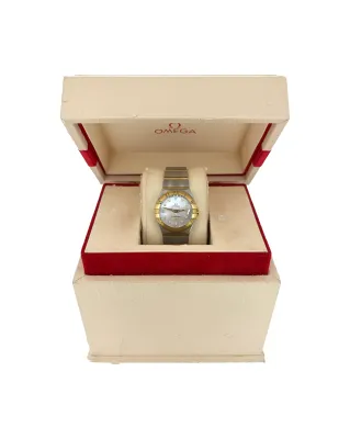 Omega Constellation 28mm - 18ct Gold & Stainless Steel- Mother of Pearl & Diamond 2019 Box & Papers