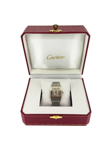 Cartier 29mm Santos Galbee - 18ct Gold & Stainless (Steel Circa 2010) Model: 1566