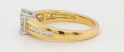 0.75ct Diamond & 18ct Gold Illusion Set Solitaire Ring 5.0g Size O