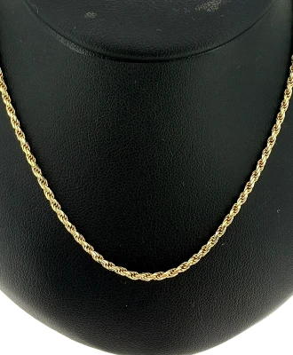9ct Gold 2mm Rope Chain 5.0g 16 Inch