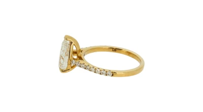 2.34ct Lab Grown Diamond & 9ct Gold Solitaire Ring 2.8g Size M