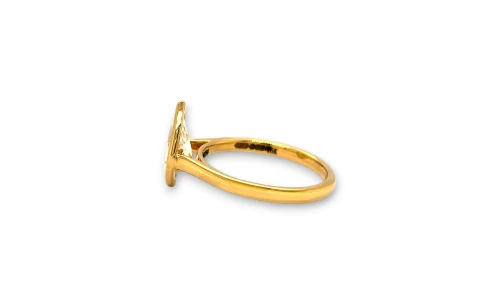 1.52ct Lab Grown Pear Shape Diamond & 18ct Gold Solitaire Ring 3.71g