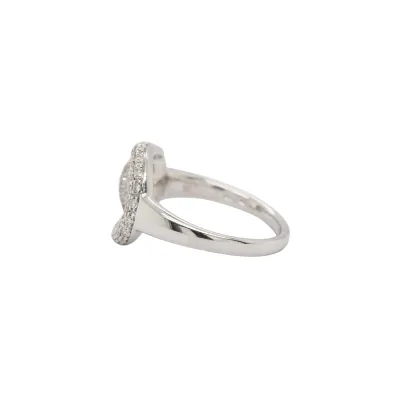 0.74ct Natural Diamond Solitaire & 18ct White Gold Halo/Solitaire Ring 4.32g