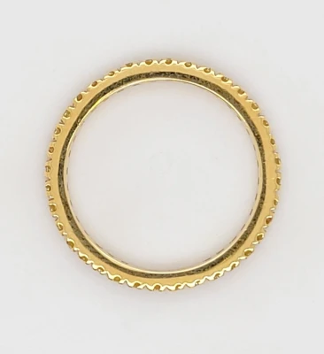 0.32ct  Yellow Diamond Full Band 18ct Gold 2.3g Size M