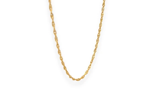 9ct Gold 1.5mm Mariners Link (Filigree) Chain 25Inch 0.88g