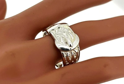 13.5mm Silver Buckle Ring 15g