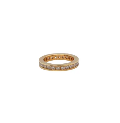1.00ct Natural Diamond & 18ct Gold Full Eternity/Wedding Band 3.8g