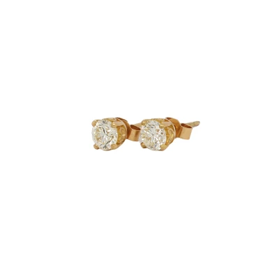 1.04ct Diamond & 18ct Gold Solitaire Stud Earrings 1.3g