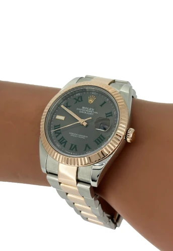 Rolex 41mm Datejust WIMBLEDON (2022 B0x & Papers 18ct Rose Gold/Stainless Steel Model: 126331