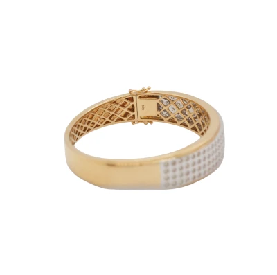 2.04ct Diamond & 18ct Gold 13.3mm Bangle 42.7g