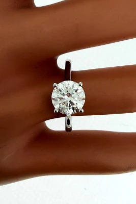 2.06ct Lab Grown Diamond & Platinum Solitaire Ring 5.6g