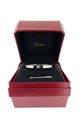 Cartier Love Bangle - 18ct White Gold (SIze 20) 2018 Original Box & Papers 39.5g