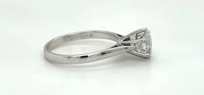 1.11ct Diamond & 18ct White Gold Solitaire Ring 3.0g
