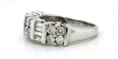 1.00ct Diamond & 18ct White Gold Dress Ring 4.7g