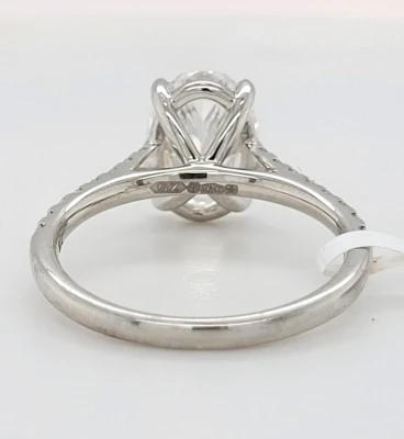 2.46ct Lab Grown Diamond & Platinum Solitaire Size M 4.6g