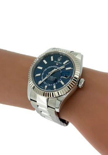 Rolex 43mm Skydweller (Blue Dial) 18ct White Gold/Stainless Steel 2022 Box & Papers Model:126934