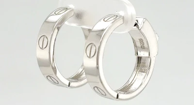Solid Silver Hinged Screw Style Hoop Earrings 8.2g ( 20 x 20 x 5.0mm)