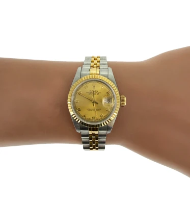 Rolex 26mm Datejust 18ct Gold & Stainless Steel 1993 Box & Papers