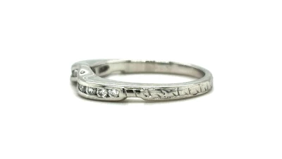 0.41ct Diamond & Platinum Eternity/Wedding Curved Band ( shape to fit) 4.46g