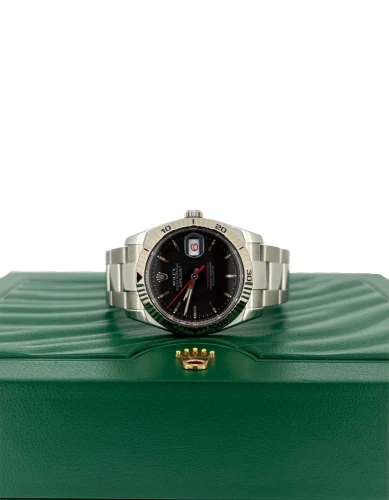 Rolex 36mm Datejust "Turn- o- Graph" 18ct White Gold & Stainless Steel 2006 Box & Papers Model: 116264