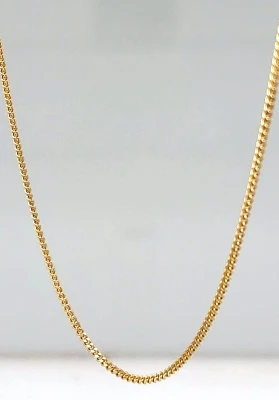 9ct Gold 0.8mm Traditional Curb Chain 16/18 inch