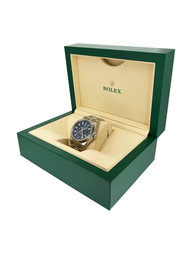 Rolex 43mm Skydweller (Blue Dial) 18ct White Gold/Stainless Steel 2022 Box & Papers Model:126934