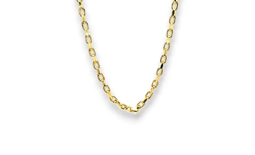 Solid 9ct Gold 4.3mm Diamond Cut Belcher -22 Inch 15.g