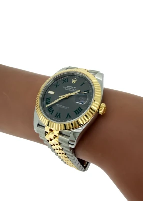 Rolex 41mm DateJust Wimbledon 18ct Gold & Stainless Steel 2026 Box & Papers