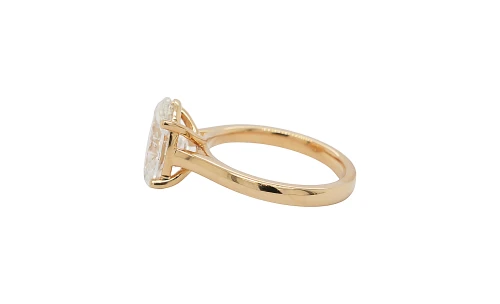 3.06ct Lab Grown Diamond & 18ct Gold Solitaire Ring 5.1g