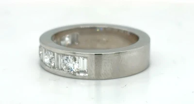 1.60ct Lab Grown & Platinum 6mm Wedding/Eternity Band 20.6g