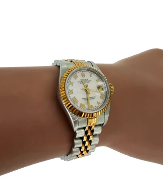 Rolex 26mm Datejust 18ct Gold & Stainless Steel Diamond 1998 Box/Papers