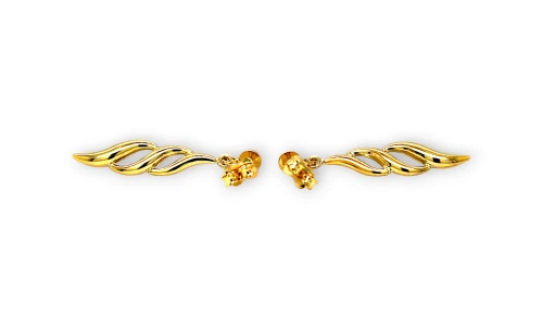 9c Yellow & White Gold Fancy Drop Earrings 1.6g