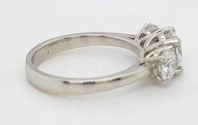 2.06ct Lab Grown Diamond & Platinum Trilogy Ring 5.6g Size: L