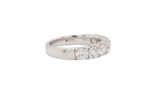 2.19ct Lab Grown Diamond & 9ct White Gold Wedding/Eternity Band 5.7g