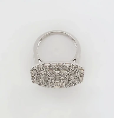 2.60ct Natural Diamond & 9ct White Gold Dress Ring 10g