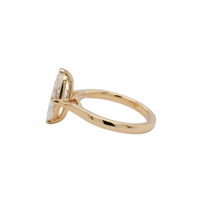 2.03ct Marquise Lab Grown Diamond & 18ct Gold Solitaire Ring 4.9g