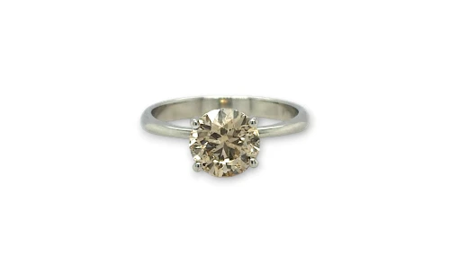 2.05ct Natural Diamond & Platinum Solitaire Ring 4.3g