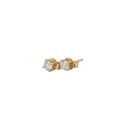 0.50ct Lab Grown Diamond & 9ct Gold Solitaire Stud Earrings 0.8g