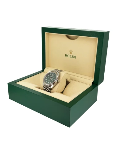 Rolex 41mm Datejust -Green Dial 18ct White Gold & Stainless Steel 2023 Box & Papers Model: 126334