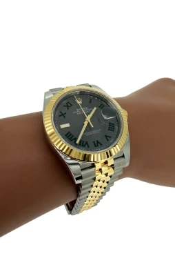 Rolex 41mm DateJust Wimbledon 18ct Gold & Stainless Steel 2026 Box & Papers