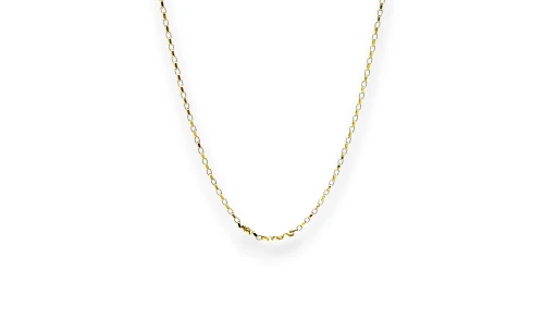 Solid 9ct Gold 1.3mm Diamond Cut Belcher Chain -18 Inch 1.75g