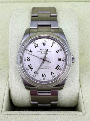 Rolex 36mm Airking DIAMOND DIAL Stainless Steel 2007 Box & Papers Model: 114234
