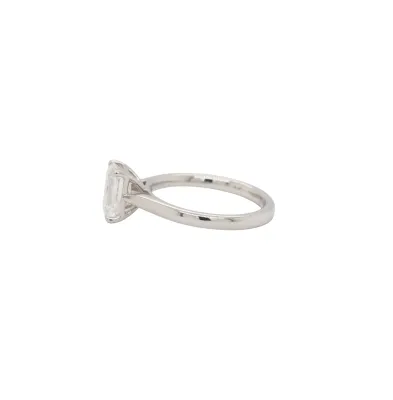 1.52ct Lab Grown Certified Diamond & Platinum Emerald Cut Solitaire Ring