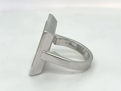 Chopard Happy Spirit Ring 0.10ct Floating Diamond & 18ct White Gold 16.7g