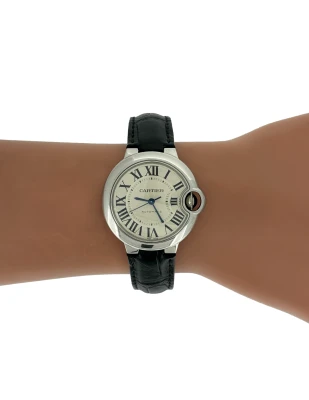 Cartier 33mm Ballon Bleu - Stainless Steel/Leather 2026 Box & Papers Model: 3489