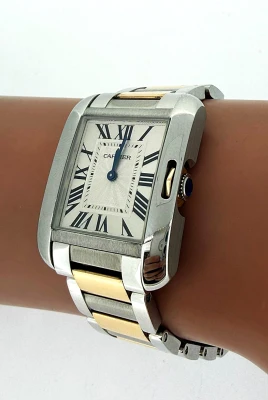 Cartier Anglaise 27mm - 18ct Gold & Stainless Steel 2016 Box & Papers Model: 3704