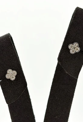 0.25ct Diamond & 18ct White Gold Clover Style Stud Earrings 1.0g