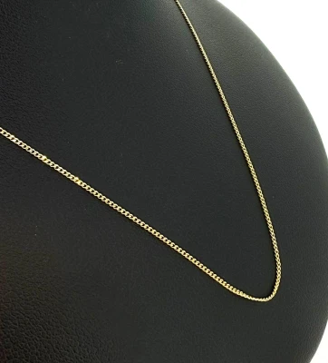 9ct Gold 0.85mm Traditional Curb Chain 18 Inch