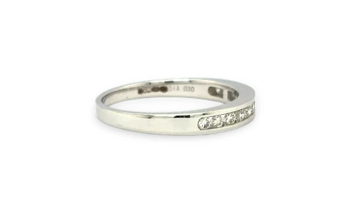 1.00ct Natural Diamond Solitaire & Wedding Band SET- 18ct White Gold 6.53g